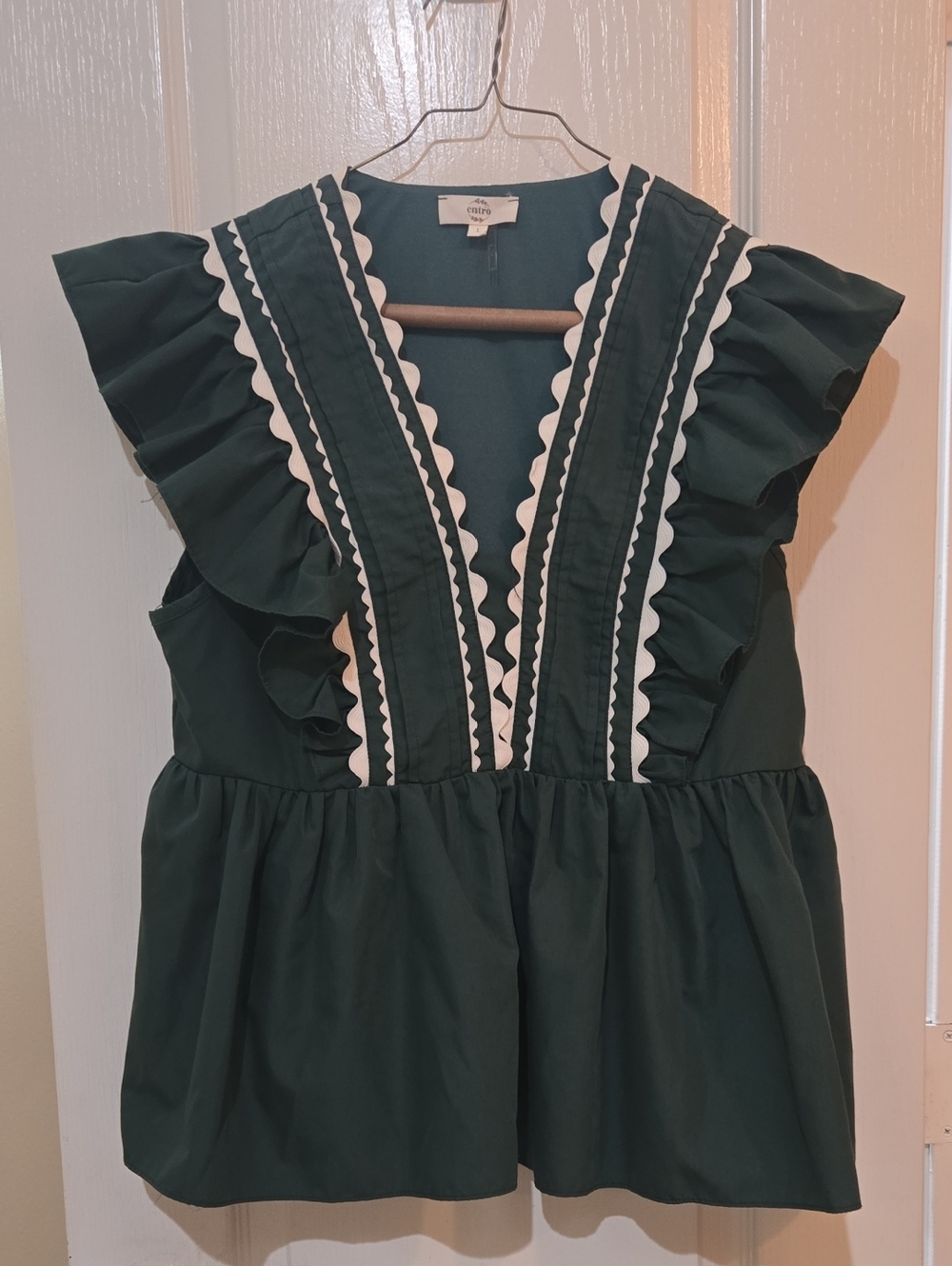 Etro Ruffle Peplum Top Women's Size Large
